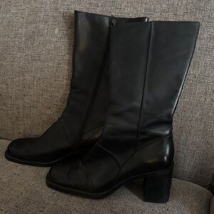 Sleek Black Heeled Boots